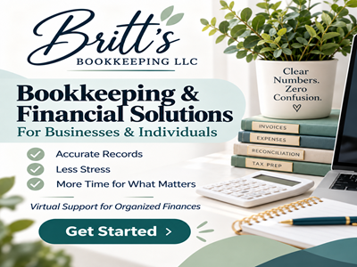 Britt's Bookkeeping - professional bookkeeping support for small businesses